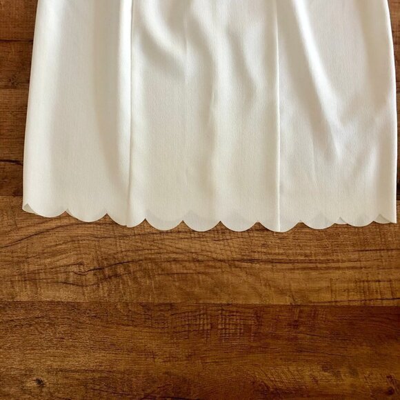 NWT Pitaya bright white scalloped sleeveless dress. Large - Picture 3 of 7